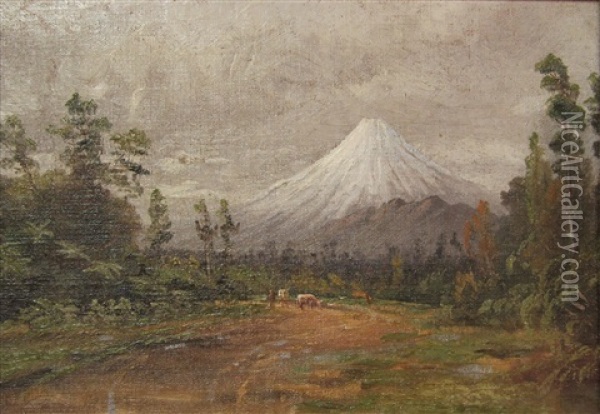 Mt Taranaki Oil Painting - Charles Blomfield