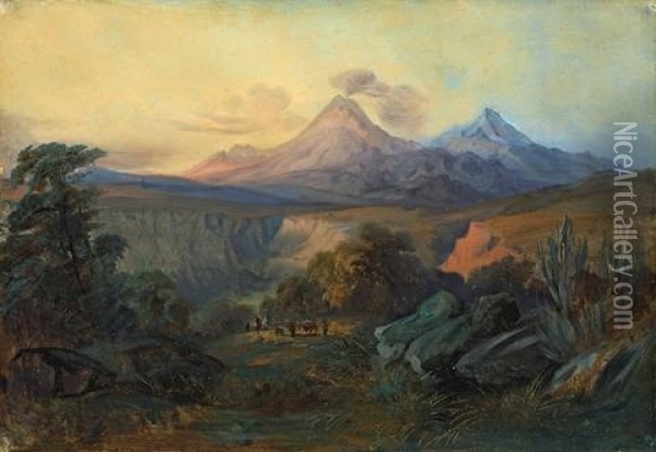 Die Schlucht Von Beltran (mexiko) Oil Painting - Johann Moritz Rugendas