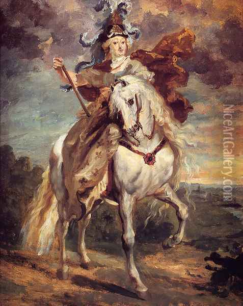 Marie De Medici At Pont-De-Ce Oil Painting - Theodore Gericault