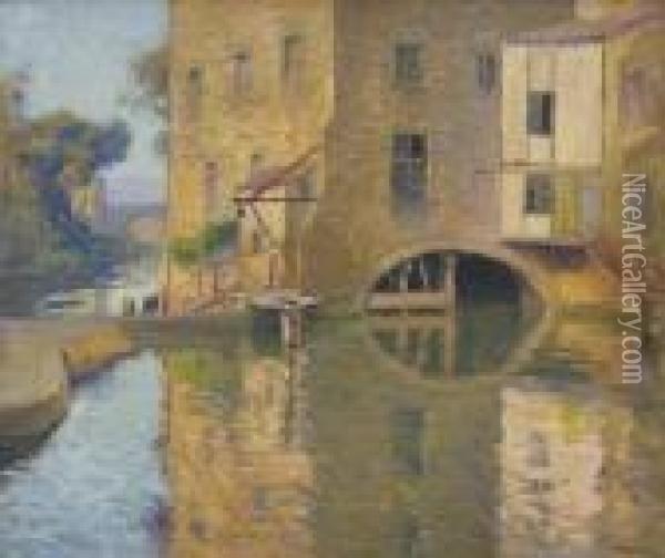 Le Moulin Du Roy, Carcassonne Oil Painting - Paul Madeline