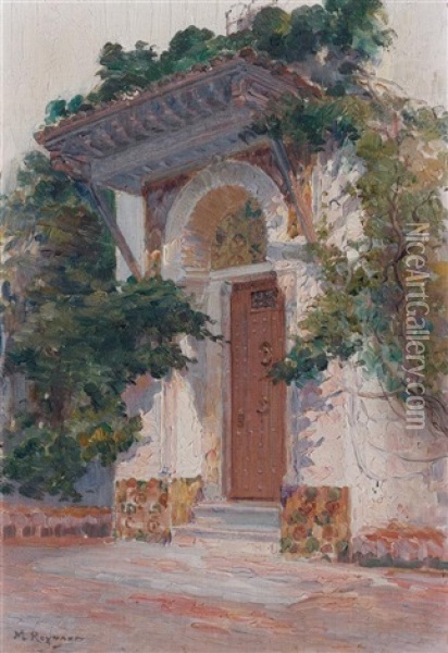 Porte De Villa Mauresque Oil Painting - Marius Reynaud