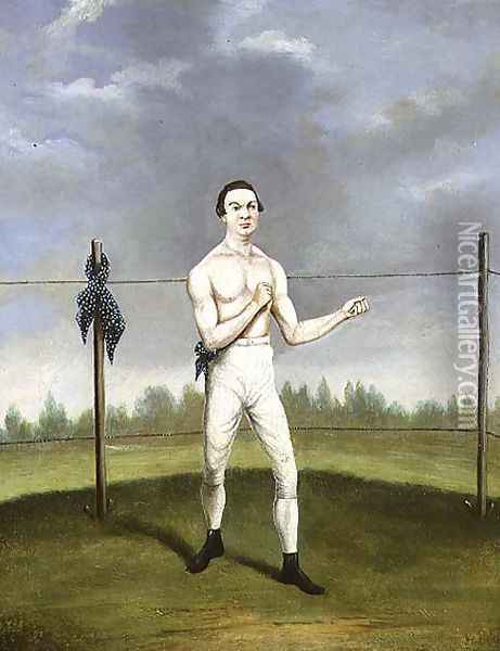Hoyles the `Spider Champion of the Feather Weights' Oil Painting - A. Clark