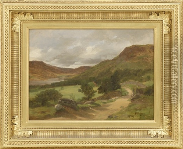 Highlands Of Scotland, Perthshire Oil Painting - William M. Hart