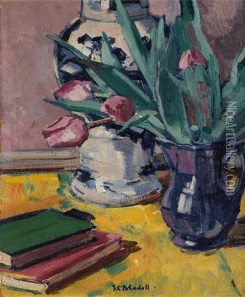 Tulips Oil Painting - Francis Campbell Boileau Cadell