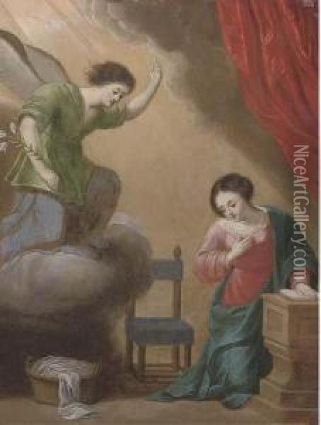 The Annunciation Oil Painting - Jacques De Stella