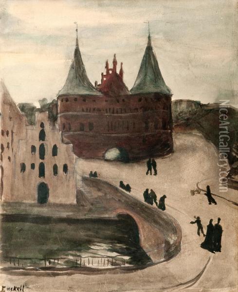 The Castle Oil Painting - Magnus Enckell