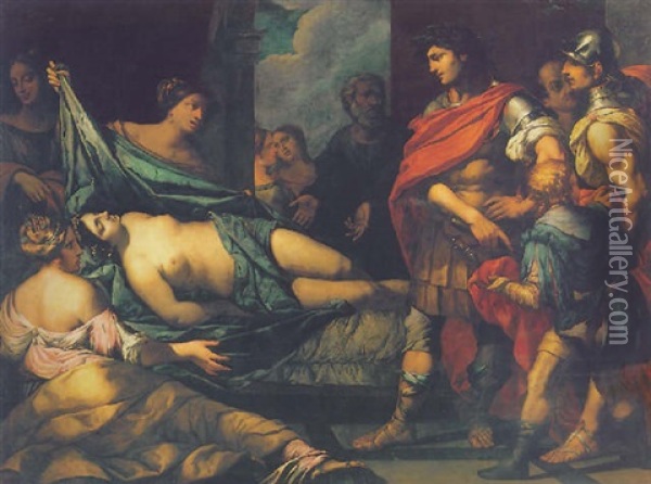 Nero And Aggrippina Oil Painting - Pietro Negri