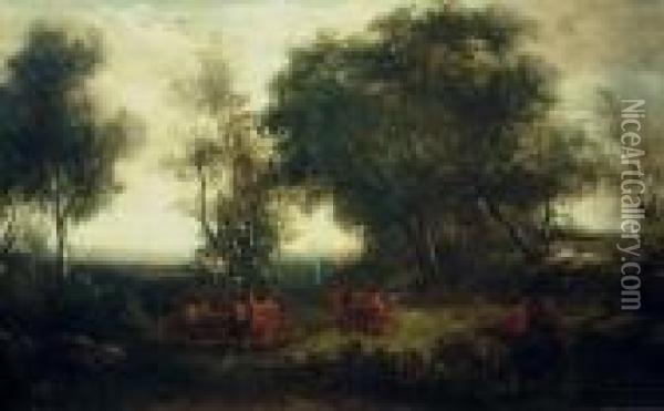 Bacchanalian Scene Oil Painting - Jean-Baptiste-Camille Corot