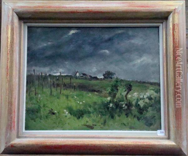 Paysage De Campagne Oil Painting - Sir Alfred East