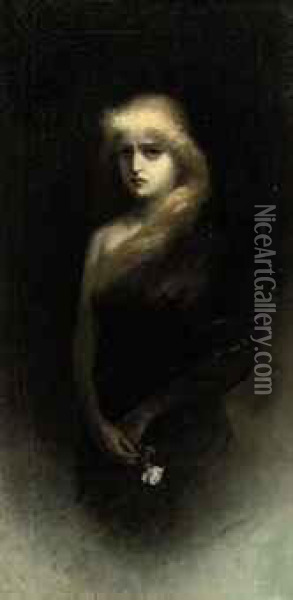 An Allegory Of Lost Love Oil Painting - Karl Wilhelm Diefenbach