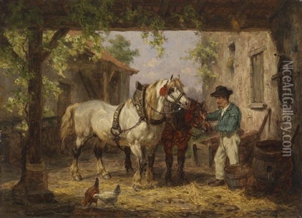 Feierabend Oil Painting - Willem Jacobus Boogaard