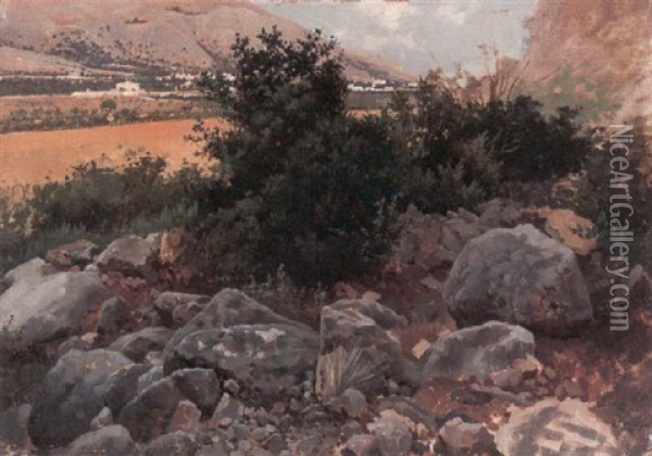 Paesaggio Siciliano Oil Painting - Antonino Leto