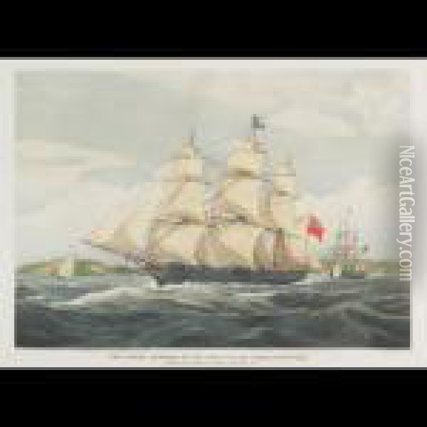 The Samuel Enderby, Of 422 Tons William Lisle,commander Oil Painting - William Huggins