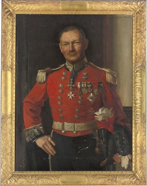 Portrait Of Deputy-lieutenant Bayley Oil Painting - Noel Denholm Davis