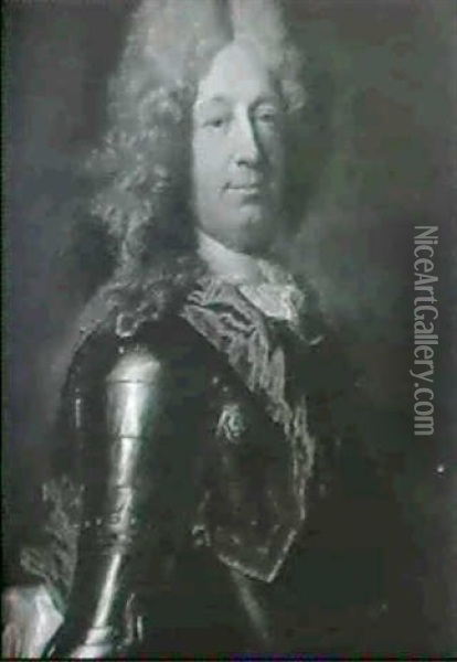 Portrait Du Duc De Villars Oil Painting - Hyacinthe Rigaud