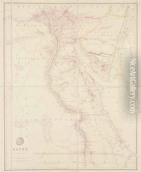Map of Egypt Oil Painting - John Arrowsmith