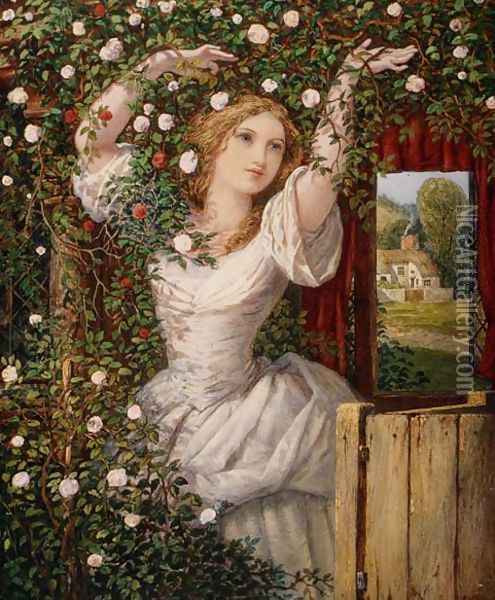 The Rose Bower Oil Painting - Edward Henry Wehnert