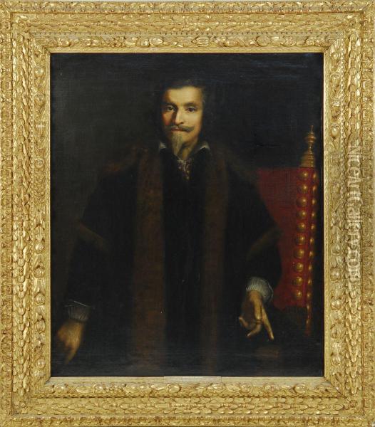 Portrait Of A Bearded Gentleman Said To Be Verdizotte Oil Painting - Giovanni Bernardo Carbone