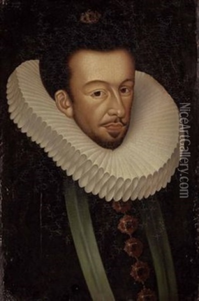 Portrait Konig Heinrich Iii De Valois (by Hanna Kosteska) Oil Painting - Francois Quesnel