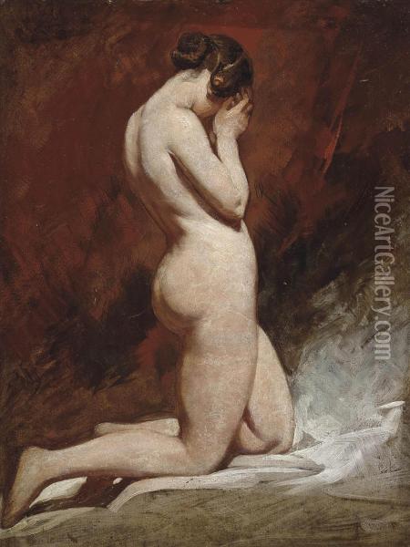 Kneeling Nude Oil Painting - William Etty