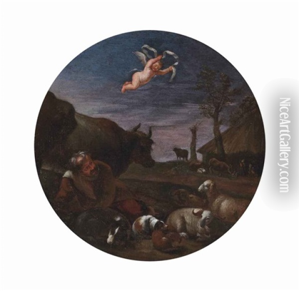 The Annunciation To The Shepherds Oil Painting - Michelangelo Cerquozzi