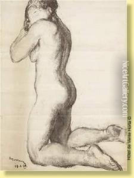 Nu De Profil Oil Painting - Georges Morren