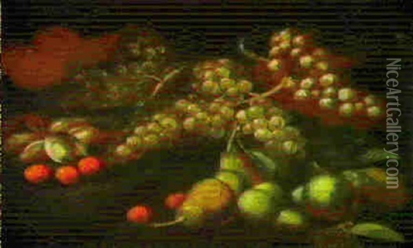 Nature Morte Con Frutta Oil Painting - Paolo Antonio Barbieri