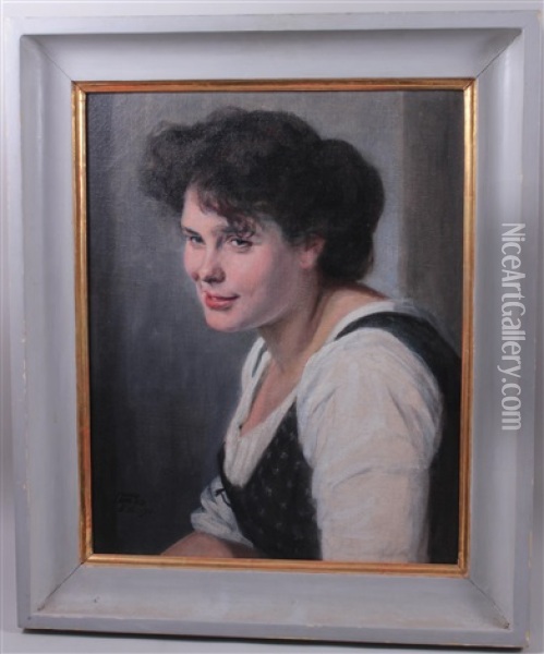 Frauenportrait Oil Painting - Ernst Stoehr