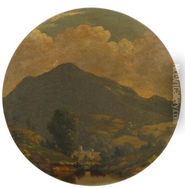 Hussey's Hill, Roundout, New York Oil Painting - Jervis McEntee