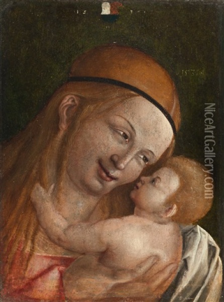 The Virgin And Child Oil Painting - Albrecht Duerer