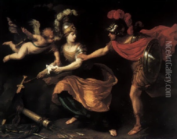 Rinaldo And Armida Oil Painting - Michel Corneille the Younger