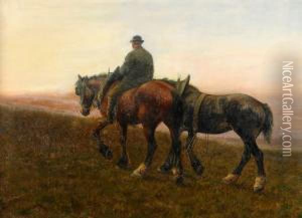 Homeward Wending Oil Painting - Joseph Dixon Clark