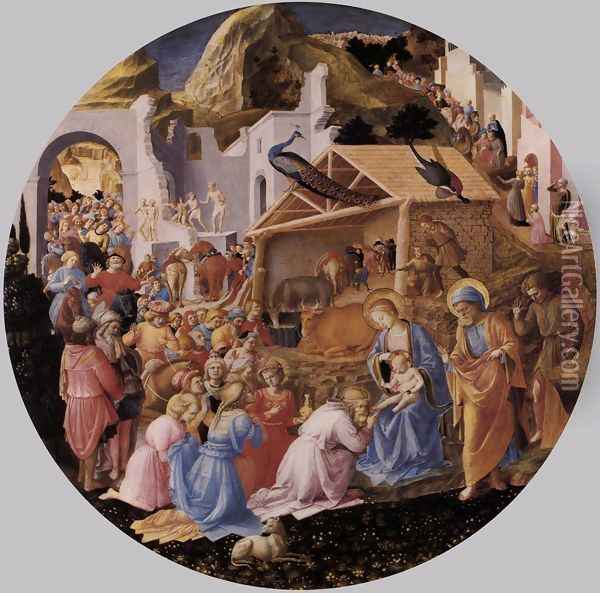 The Adoration of the Magi 1445 Oil Painting - Angelico Fra
