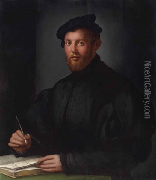 Portrait Of A Young Man With A Book Oil Painting -  Bronzino