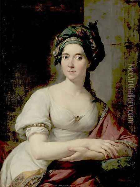 Portrait of a Noble Woman Oil Painting - Marcello Bacciarelli
