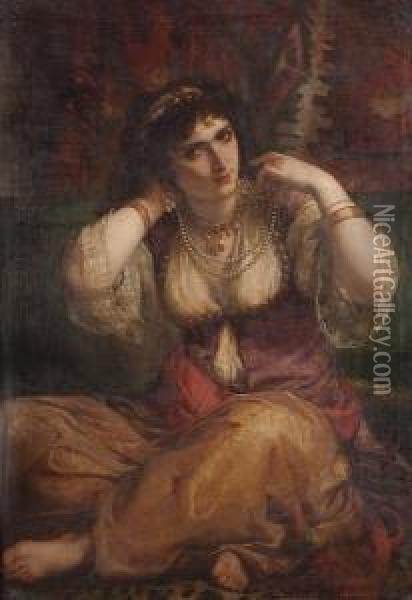 The Harem Beauty Oil Painting - Charles-Louis Mutler