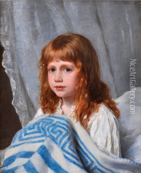 Young Girl Oil Painting - Elin Molin