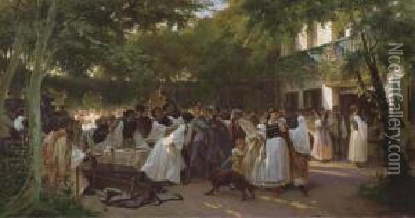 La Czarda Hongroise Oil Painting - Eugene Pierre Francois Giraud