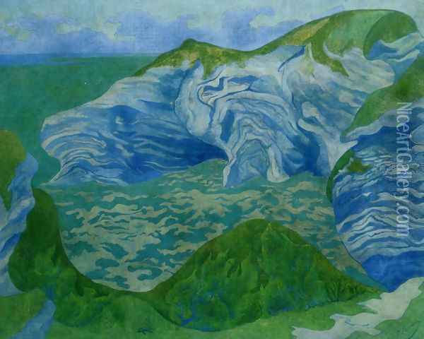 The Blue Cliffs Oil Painting - Paul-Elie Ranson