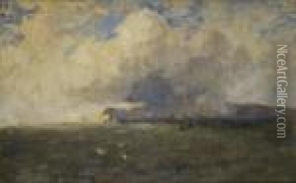 Storm Cloud: Lough Swilly Oil Painting - Nathaniel Hone