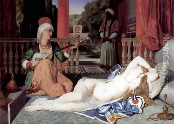 Odaliske und Sklavin Oil Painting - Jean Auguste Dominique Ingres