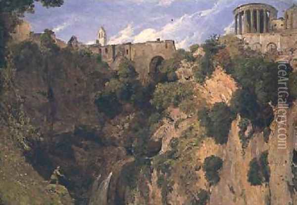 Temple of the Sibyl Tivoli Oil Painting - William James Linton