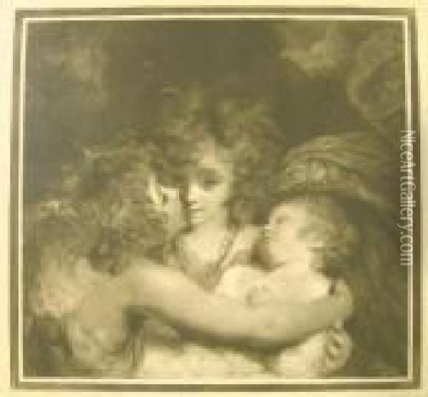 Guardian Angels Oil Painting - Sir Joshua Reynolds
