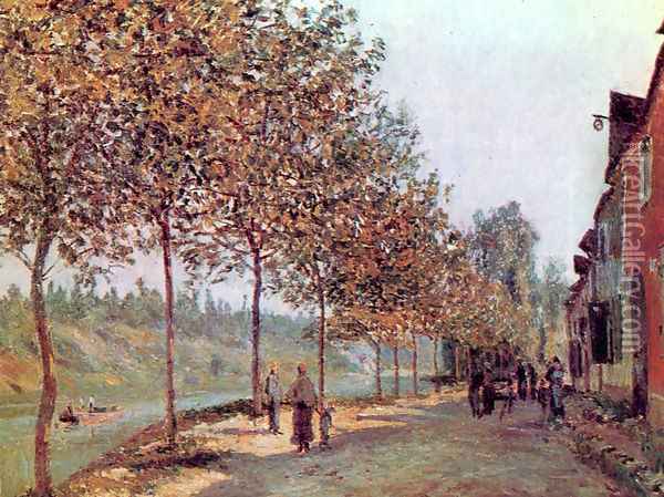 Morning in June (also known as Saint-Mammes et les Coteaux de la Celle) Oil Painting - Alfred Sisley