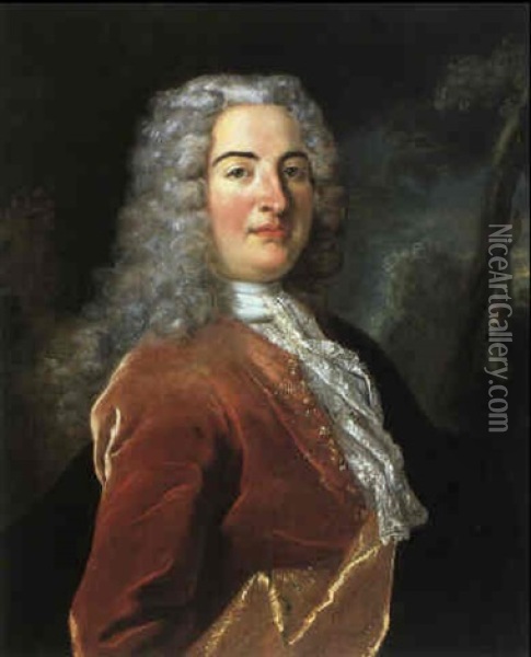 Portrait D'homme Oil Painting - Jean-Baptiste Oudry