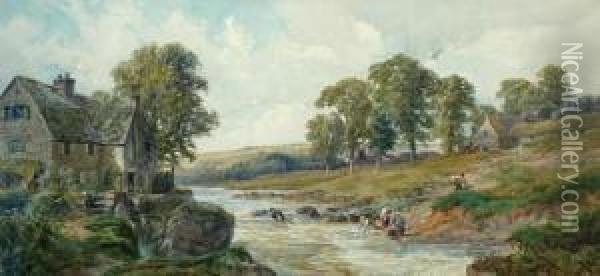 A Cheshire Mill Oil Painting - John Faulkner