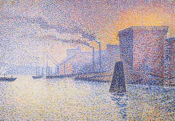 Factories on the Thames Oil Painting - Georges Lemmen