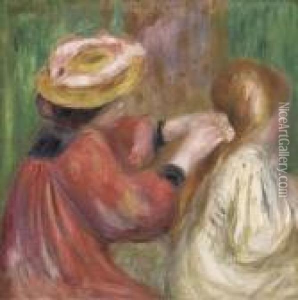 La Coiffure De L'enfant Oil Painting - Pierre Auguste Renoir