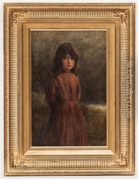 Portrait Of A Young Girl Oil Painting - Joseph Farquharson