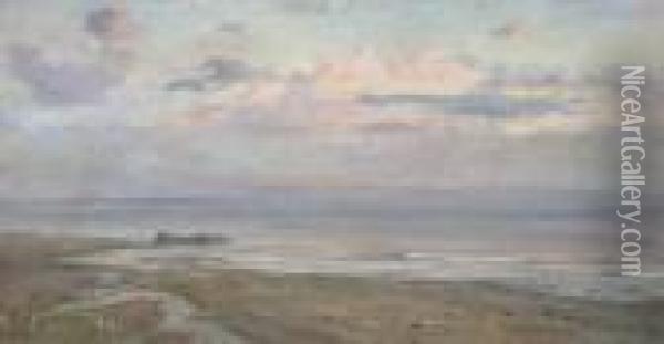 Spiaggia Oil Painting - Achille Vertunni